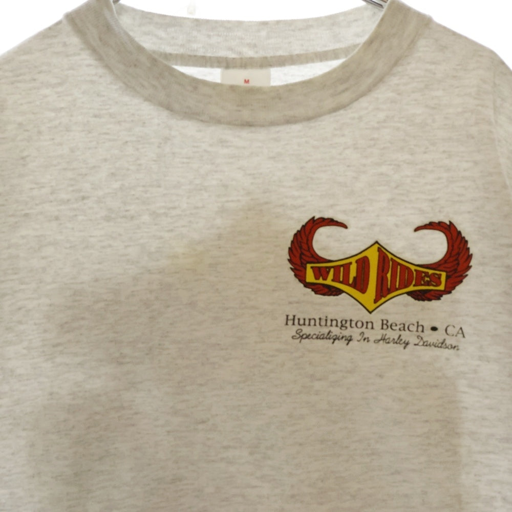VINTAGE(ヴィンテージ) 00S HUTINGTON BEACH WILD RIDES 両面プリント 半袖Tシャツ グレー