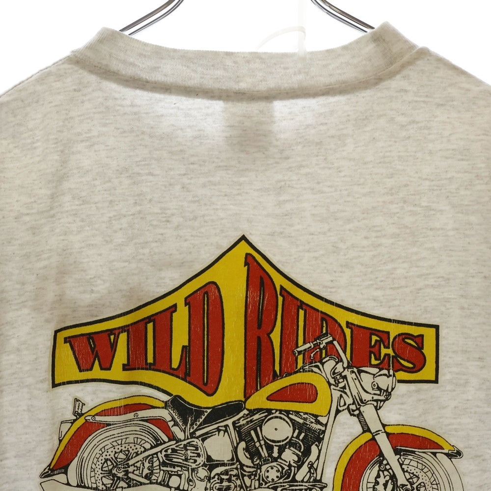 VINTAGE(ヴィンテージ) 00S HUTINGTON BEACH WILD RIDES 両面プリント 半袖Tシャツ グレー