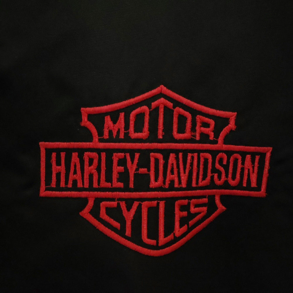 VINTAGE(ヴィンテージ) 00S HARLEY DAVIDSON ハーレーダビッドソン ロゴ刺繍 ハイネックジャケット ブラック