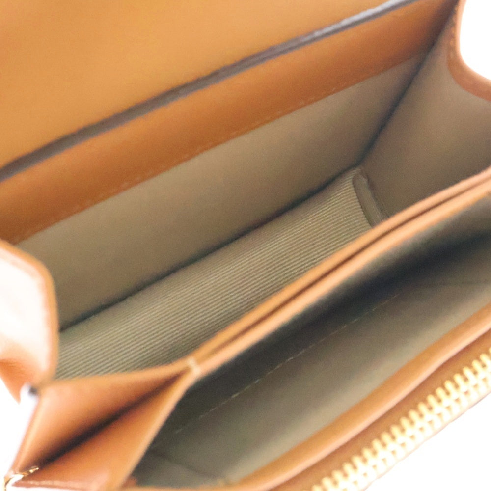 MCM(エム シー エム) モノグラム レザー チェーン ショルダーバッグ ブラウン MYADAXT01