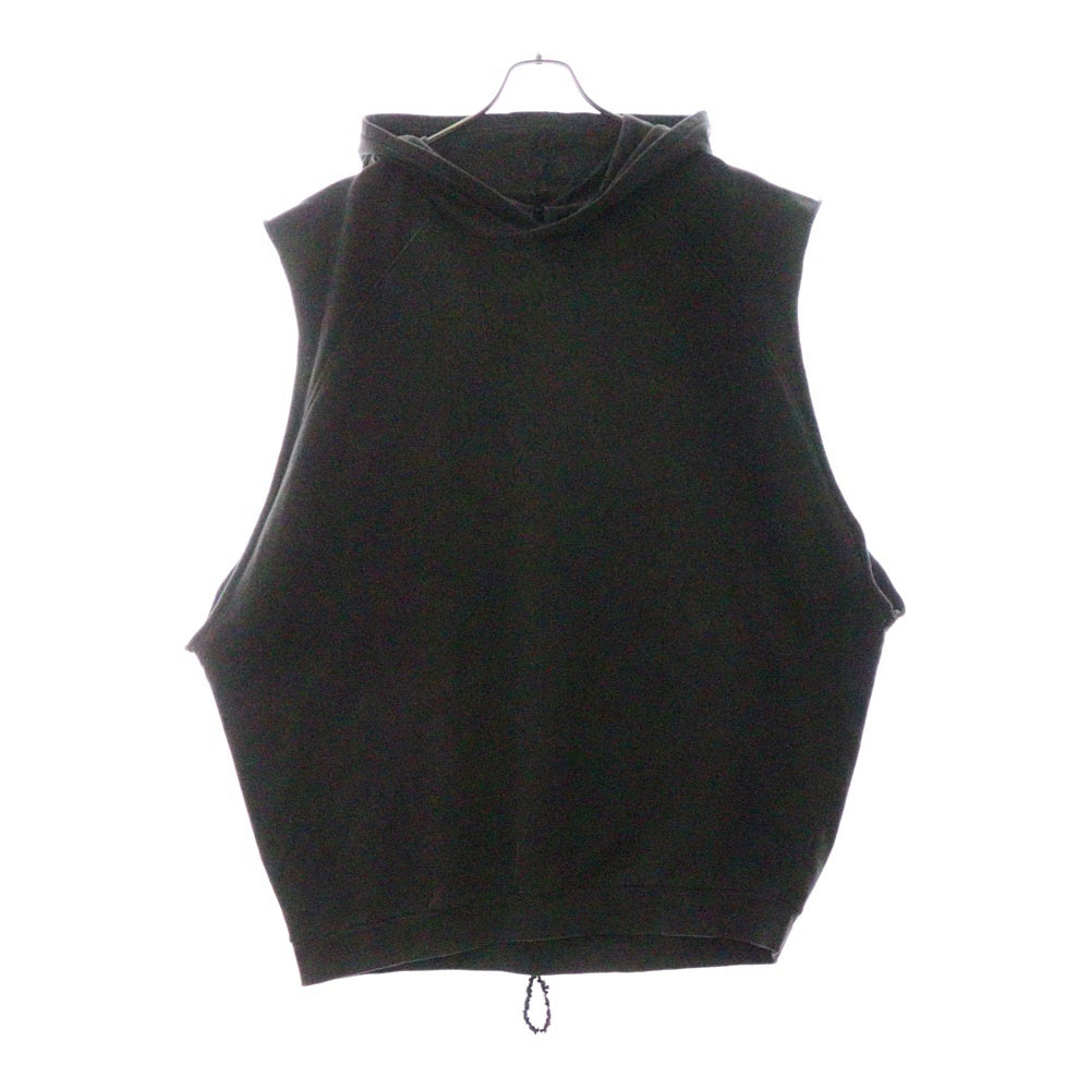 RAF SIMONS(ラフシモンズ) 04AW ARCHIVE 宗教期 ネックレス付き グラフィックプリント ノースリーブパーカー フーディー グレー アーカイブ