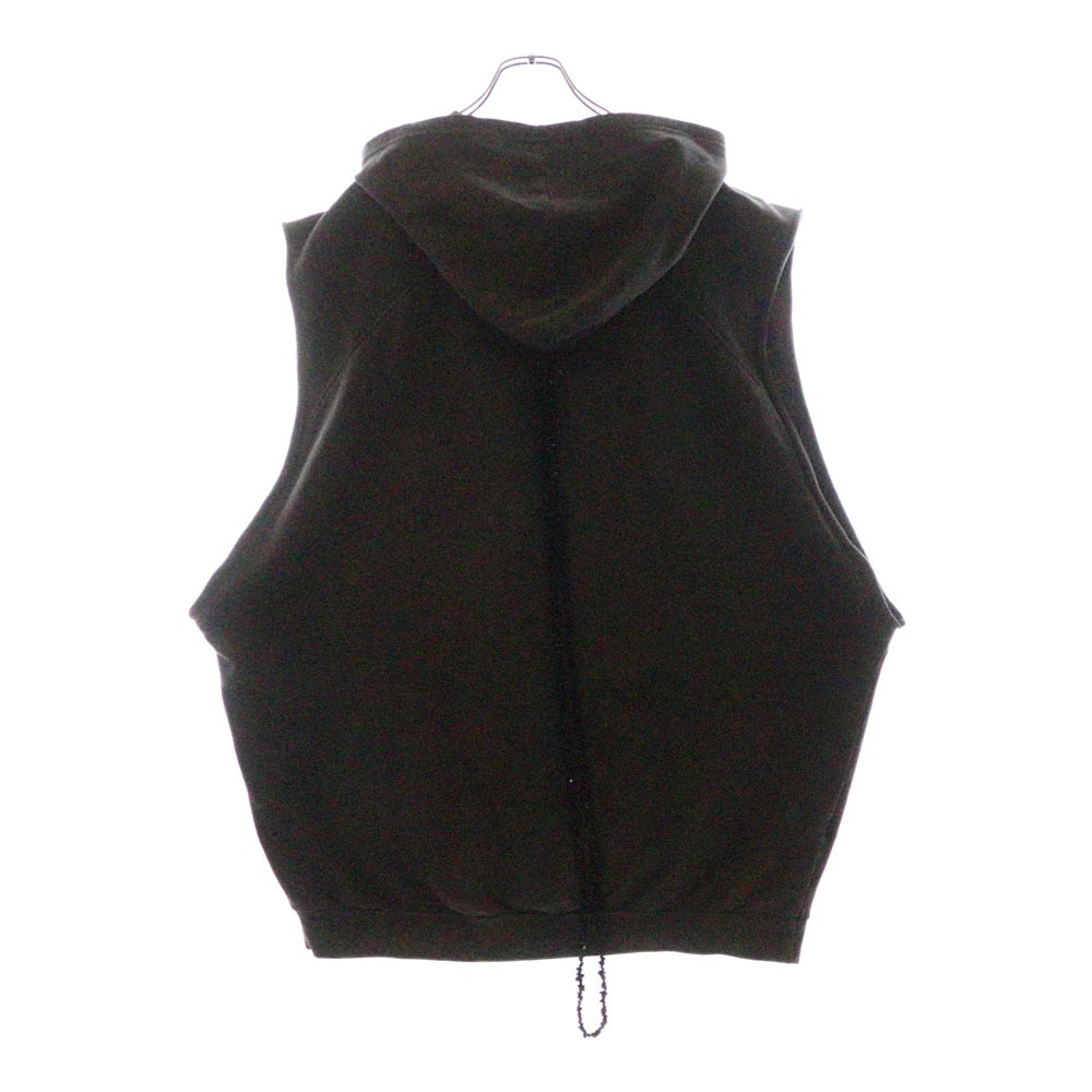 RAF SIMONS(ラフシモンズ) 04AW ARCHIVE 宗教期 ネックレス付き グラフィックプリント ノースリーブパーカー フーディー グレー アーカイブ