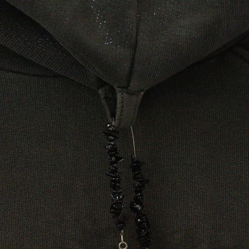 RAF SIMONS(ラフシモンズ) 04AW ARCHIVE 宗教期 ネックレス付き グラフィックプリント ノースリーブパーカー フーディー グレー アーカイブ