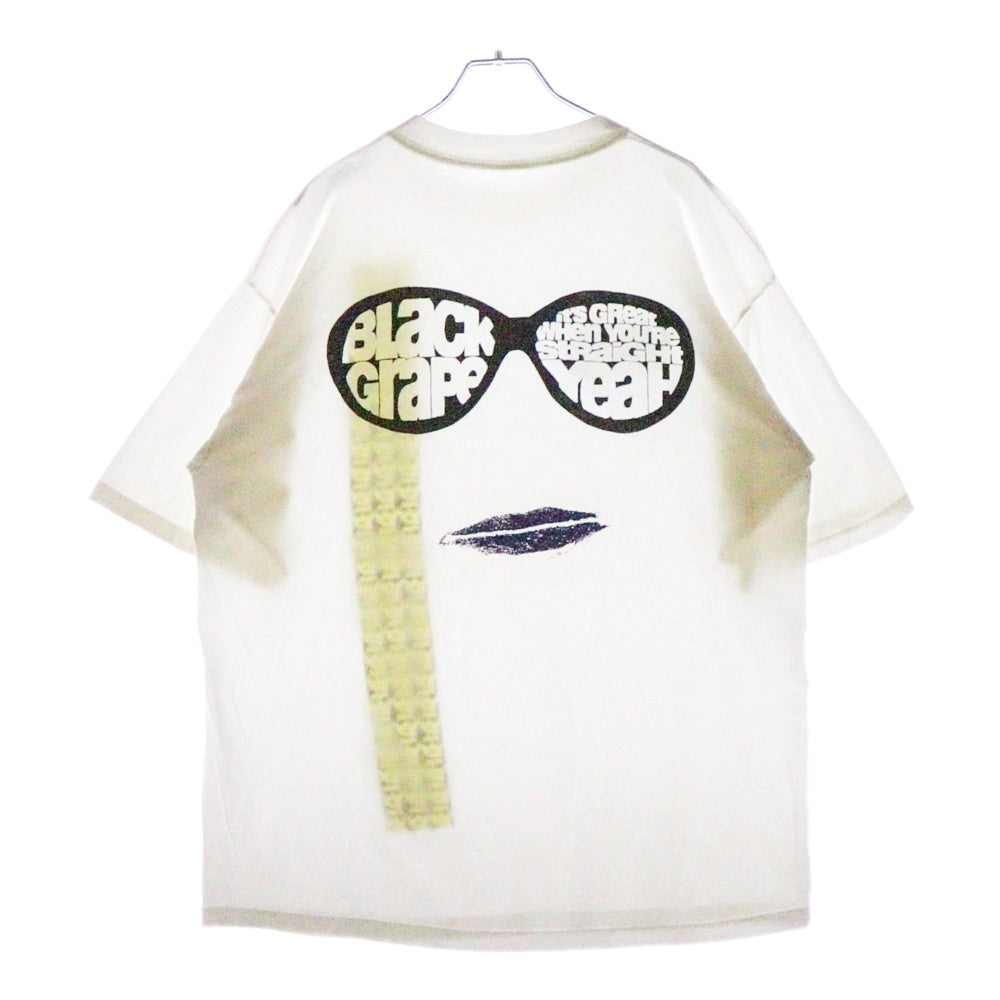 VINTAGE(ヴィンテージ) 90s BLACK GRAPE ブラックグレープ アート 両面プリント 半袖Tシャツ カットソー ホワイト