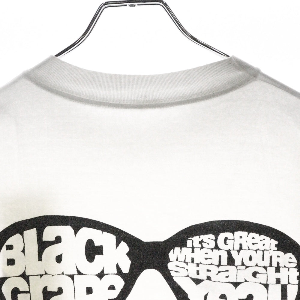 VINTAGE(ヴィンテージ) 90s BLACK GRAPE ブラックグレープ アート 両面プリント 半袖Tシャツ カットソー ホワイト