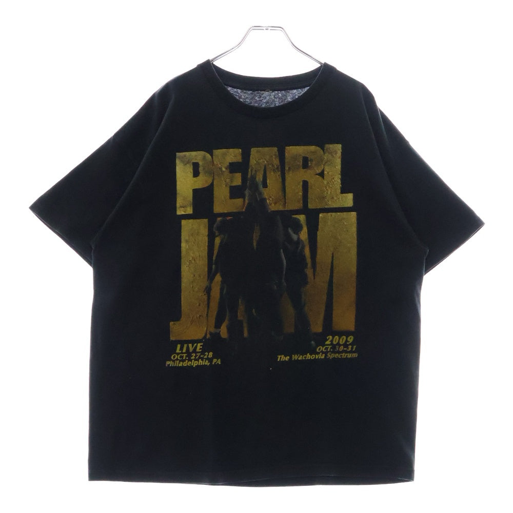 VINTAGE(ヴィンテージ) 00S Pearl Jam LIVE 2009 Backspacer Album Cover Print パールジャム 両面プリント 半袖シャツ ブラック