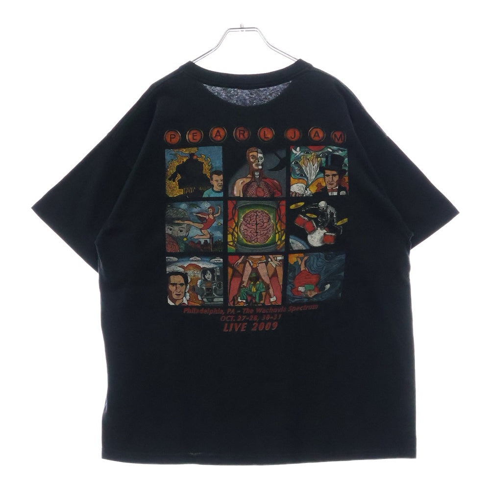 VINTAGE(ヴィンテージ) 00S Pearl Jam LIVE 2009 Backspacer Album Cover Print パールジャム 両面プリント 半袖シャツ ブラック