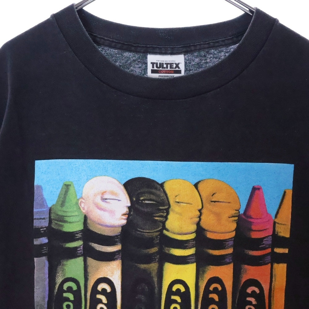 VINTAGE(ヴィンテージ) 90s RENE DICKERSON Colored People ディッカーソン クレヨン プリント半袖Tシャツ ブラック