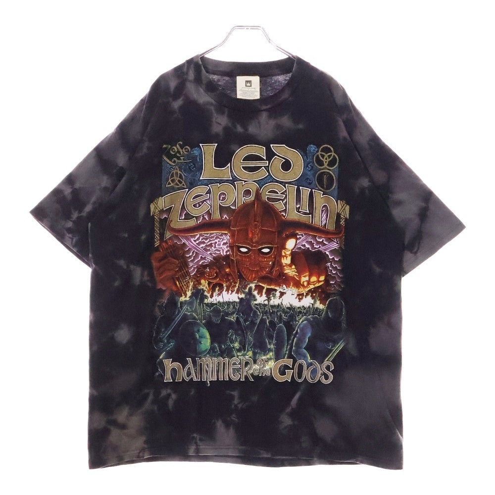 VINTAGE(ヴィンテージ) 90S LED ZEPPELIN 1999 HAMMER OF THE GODS レッド・ツェッペリン タイダイ プリント 半袖Tシャツ ブラック