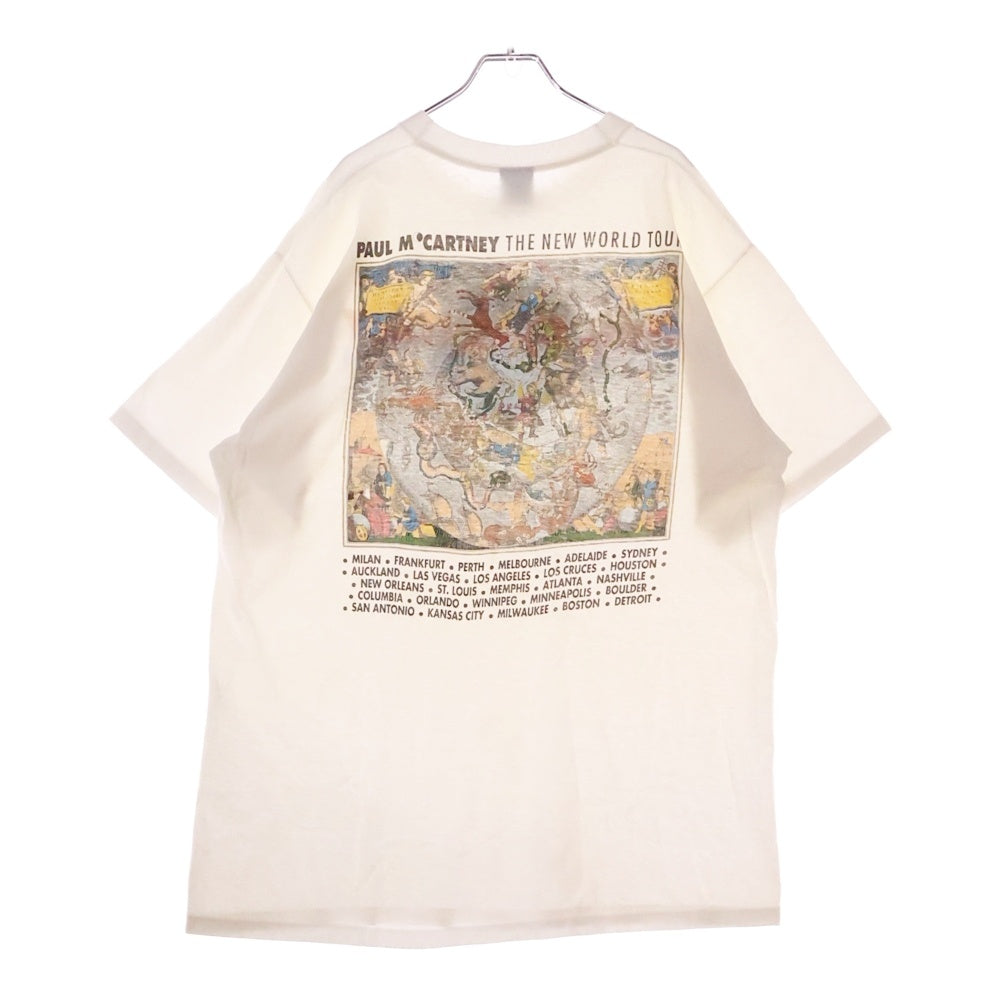 VINTAGE(ヴィンテージ) 90S Paul McCartney The New World Tour ポールマッカートニー 両面プリント 半袖Tシャツ ホワイト