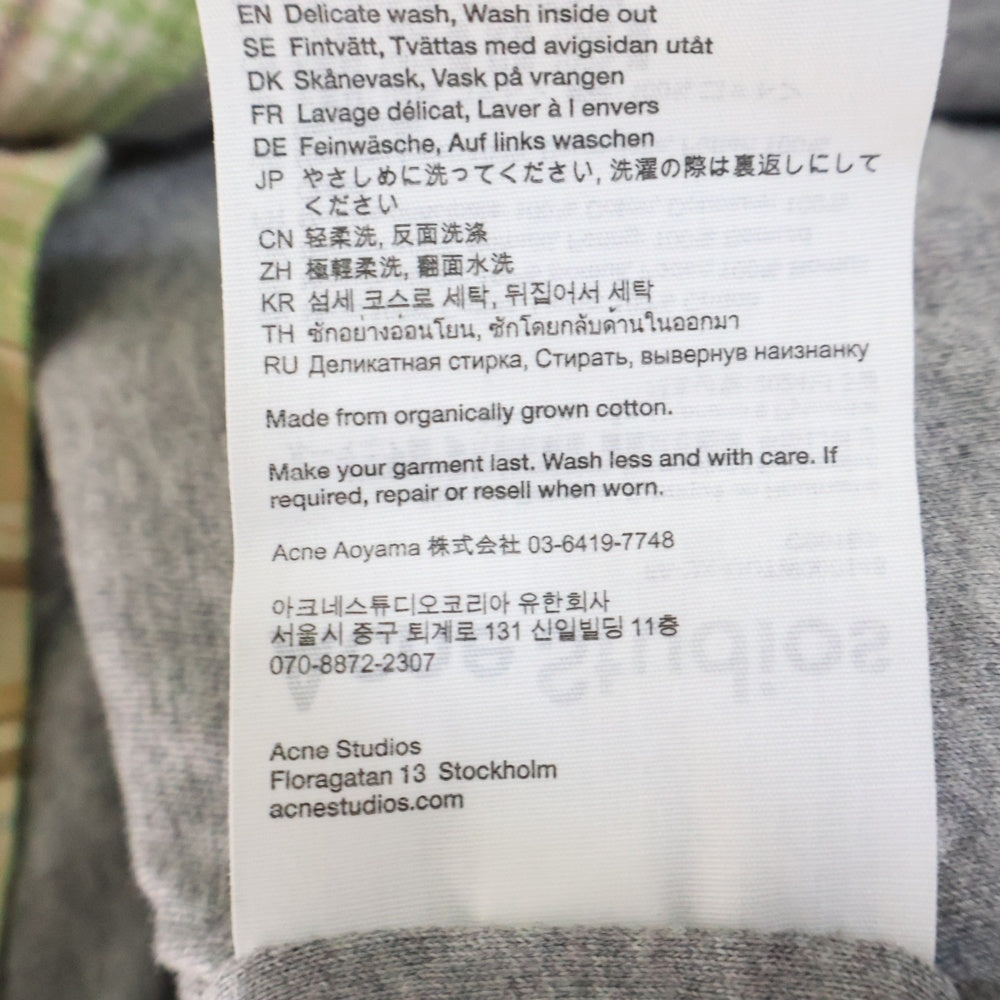 Acne Studios(アクネ ストゥディオズ) 24AW Hooded overshirt jacket フード付き オーバーサイズ チェックシャツジャケット マルチカラー FA-UX-OUTW000148