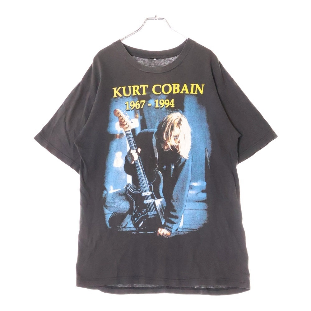 VINTAGE(ヴィンテージ) 90S NIRVANA KURT COBAIN 両面プリント 半袖Tシャツ ブラック