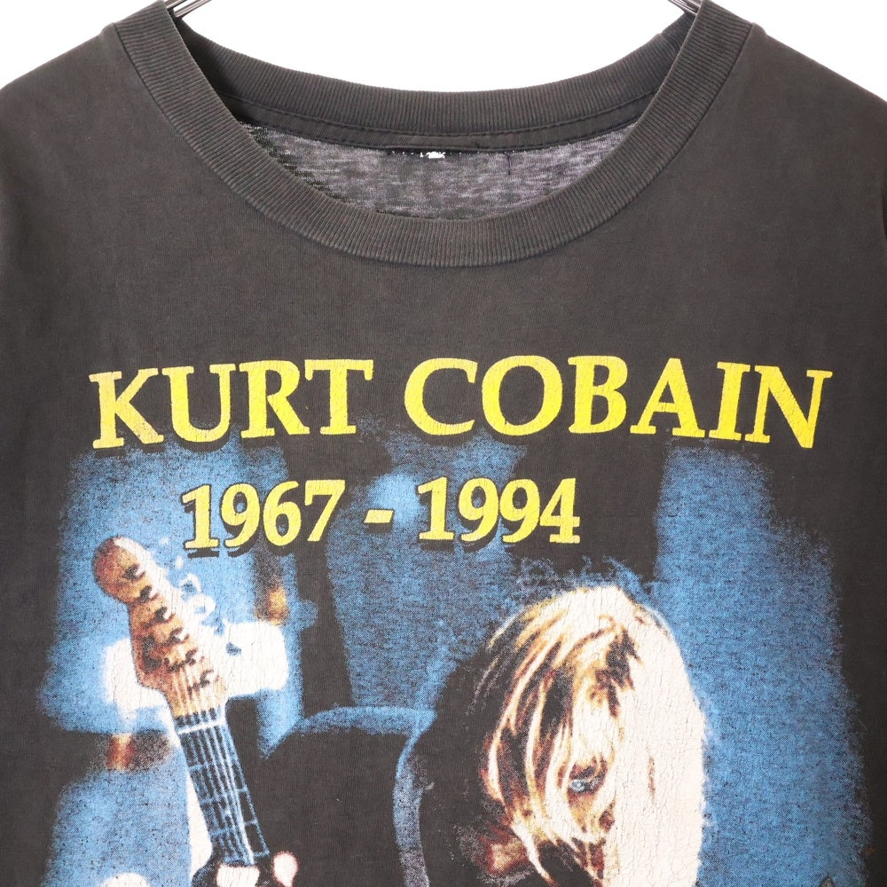 VINTAGE(ヴィンテージ) 90S NIRVANA KURT COBAIN 両面プリント 半袖Tシャツ ブラック