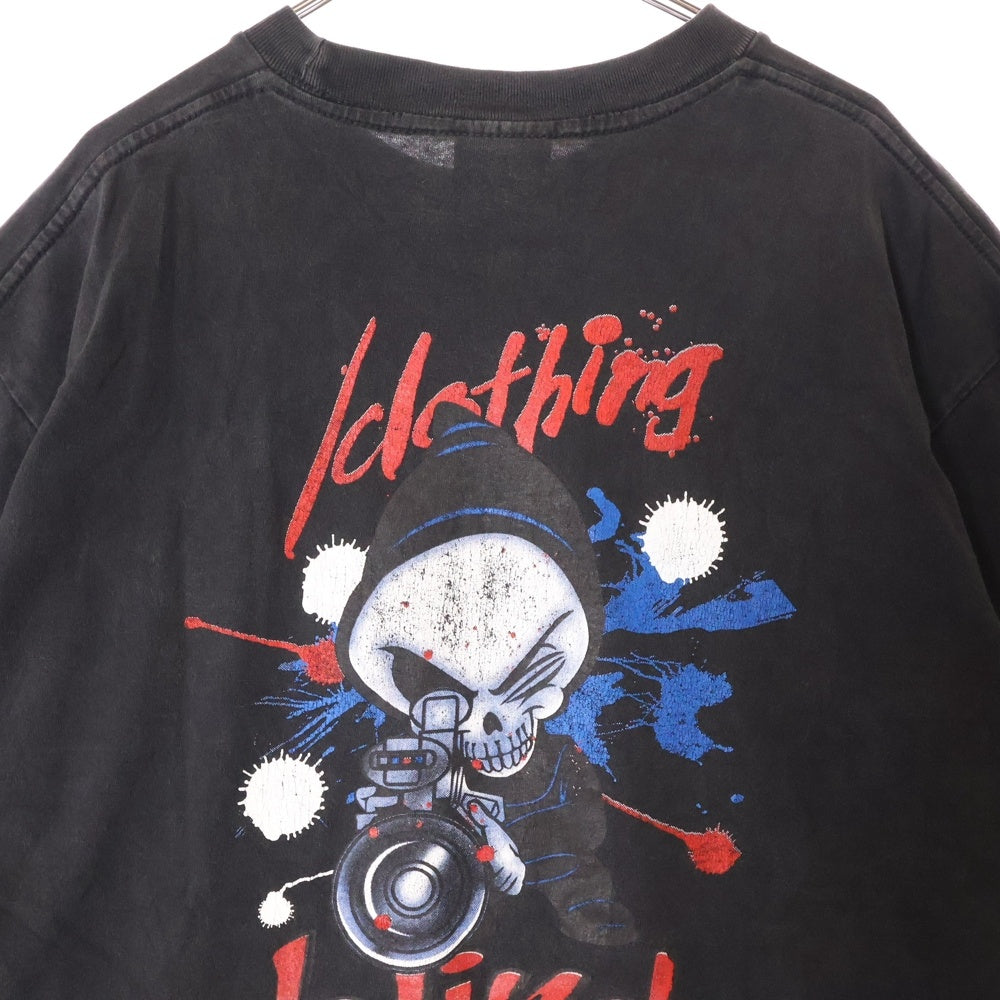 VINTAGE(ヴィンテージ) 90S blind skateboards スカルプリント 半袖Tシャツ ブラック
