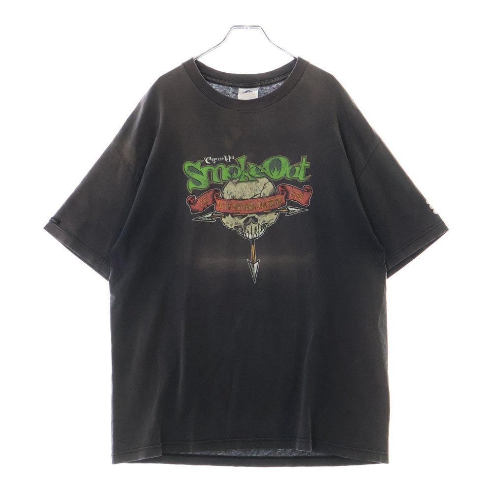 VINTAGE(ヴィンテージ) 00s CYPRESS HILL SMOKE OUT 2001 Music Festival サイプレスヒル 両面プリントTシャツ ブラック