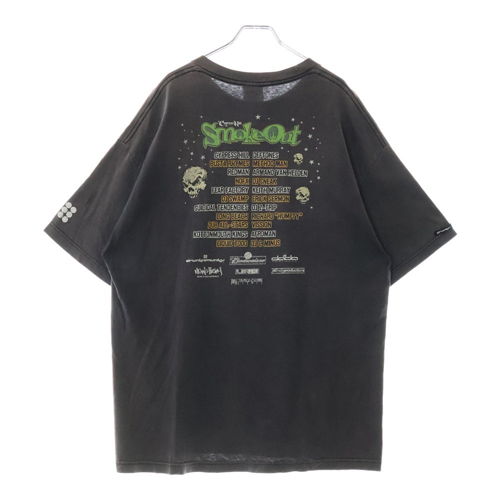 VINTAGE(ヴィンテージ) 00s CYPRESS HILL SMOKE OUT 2001 Music Festival サイプレスヒル 両面プリントTシャツ ブラック