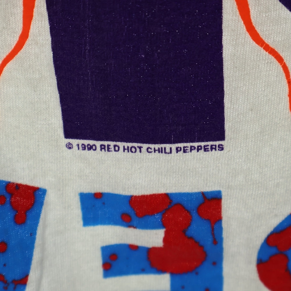 VINTAGE(ヴィンテージ) 90s RED HOT CHILI PEPPERS 1990 WHITE 片面プリント 半袖Tシャツ ホワイト