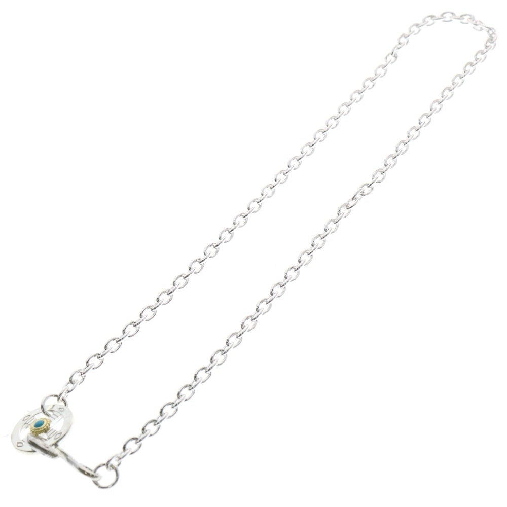 TADY & KING(タディアンドキング) ネイティブフック&レギュラーホイール GP金縄ターコイズ 太丸チェーン ネックレス シルバー/ゴールド 50cm