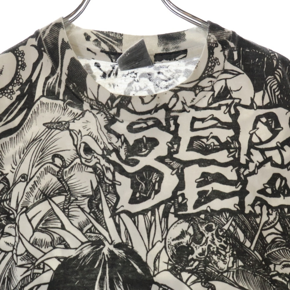 VINTAGE(ヴィンテージ) 90s SEPTIC DEATH PUSHEAD The Kuro Line 総柄半袖Tシャツ セプティックデス パスヘッド