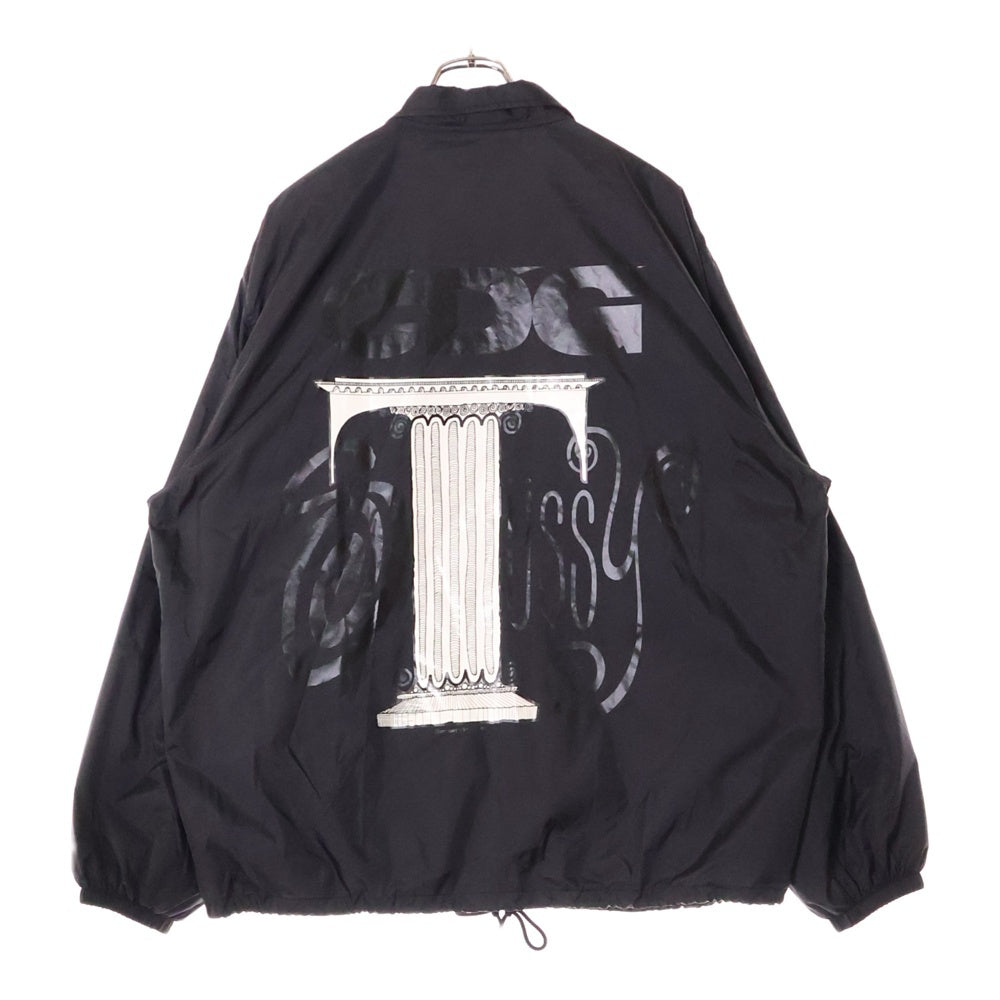 COMME des GARCONS CDG(コムデギャルソン シーディージー) 21AW xSTUSSY ステューシーグラフィックプリント コーチジャケット ブラック SH-J001