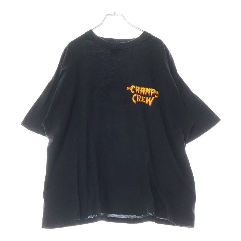 VINTAGE(ヴィンテージ) 90S CRAMPS CREW グラフィックプリント 両面プリント 半袖Tシャツ ブラック