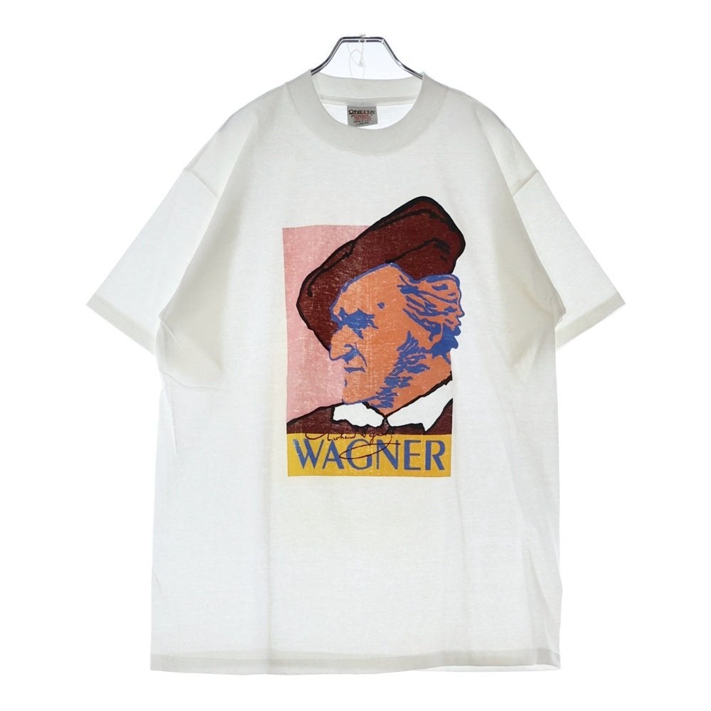 VINTAGE(ヴィンテージ) 90s Wagner TEE リヒャルト・ワーグナー フロントプリント半袖Tシャツ カットソー ホワイト