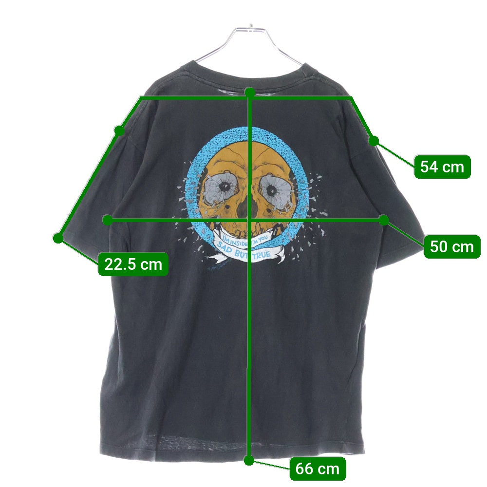 VINTAGE(ヴィンテージ) 90s METALLICA SAD BUT TRUE METALLI TEE メタリカ パスヘッド 両面プリント半袖Tシャツ カットソー ブラック