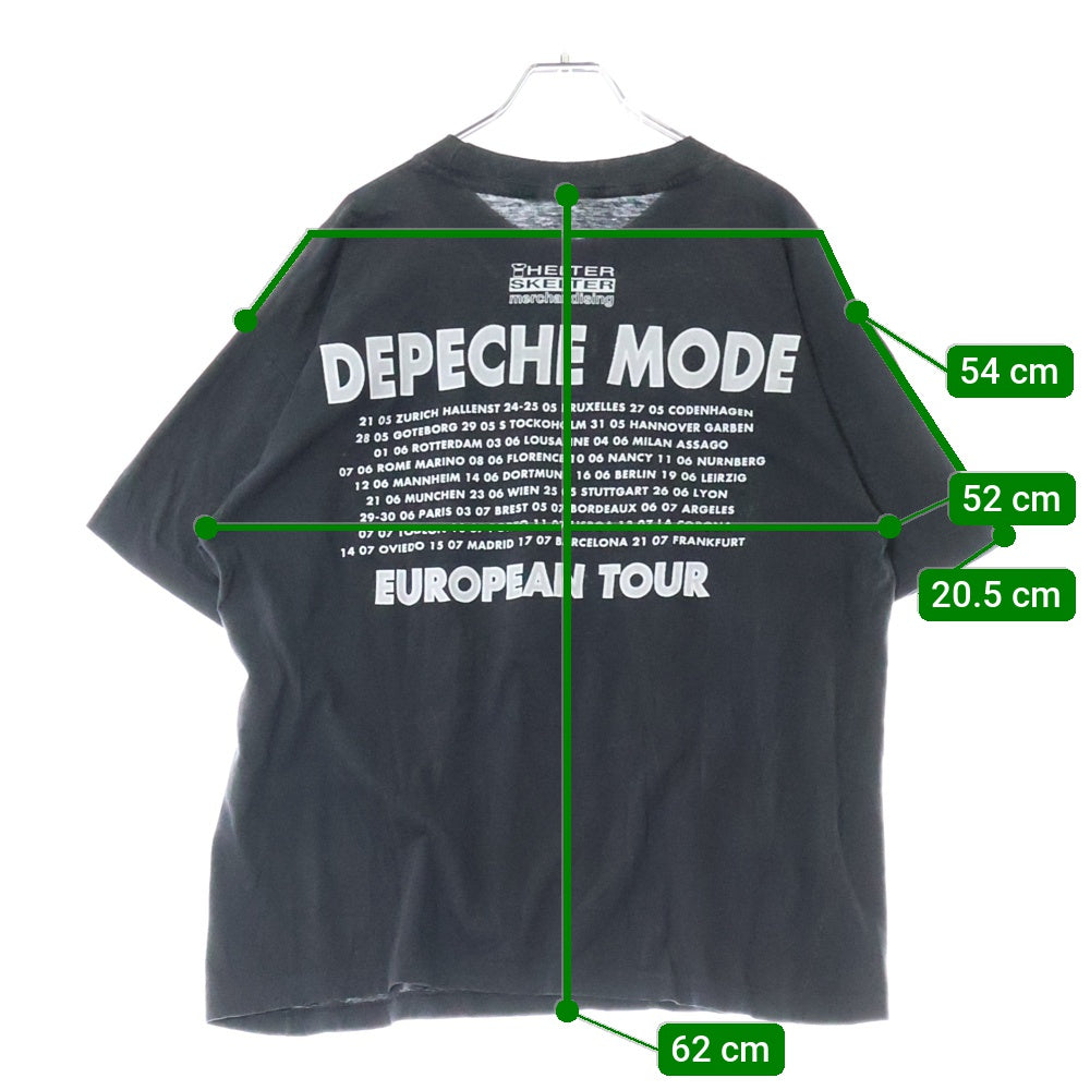 VINTAGE(ヴィンテージ) 90s Depeche Mode TEE デペッシュ モード バンド 両面プリント半袖Tシャツ カットソー ブラック
