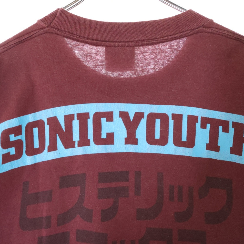 VINTAGE(ヴィンテージ) 90S SONIC YOUTH ヒステリックコミックス 無敵戦隊 ソニックユース 半袖Tシャツ バーガンディ