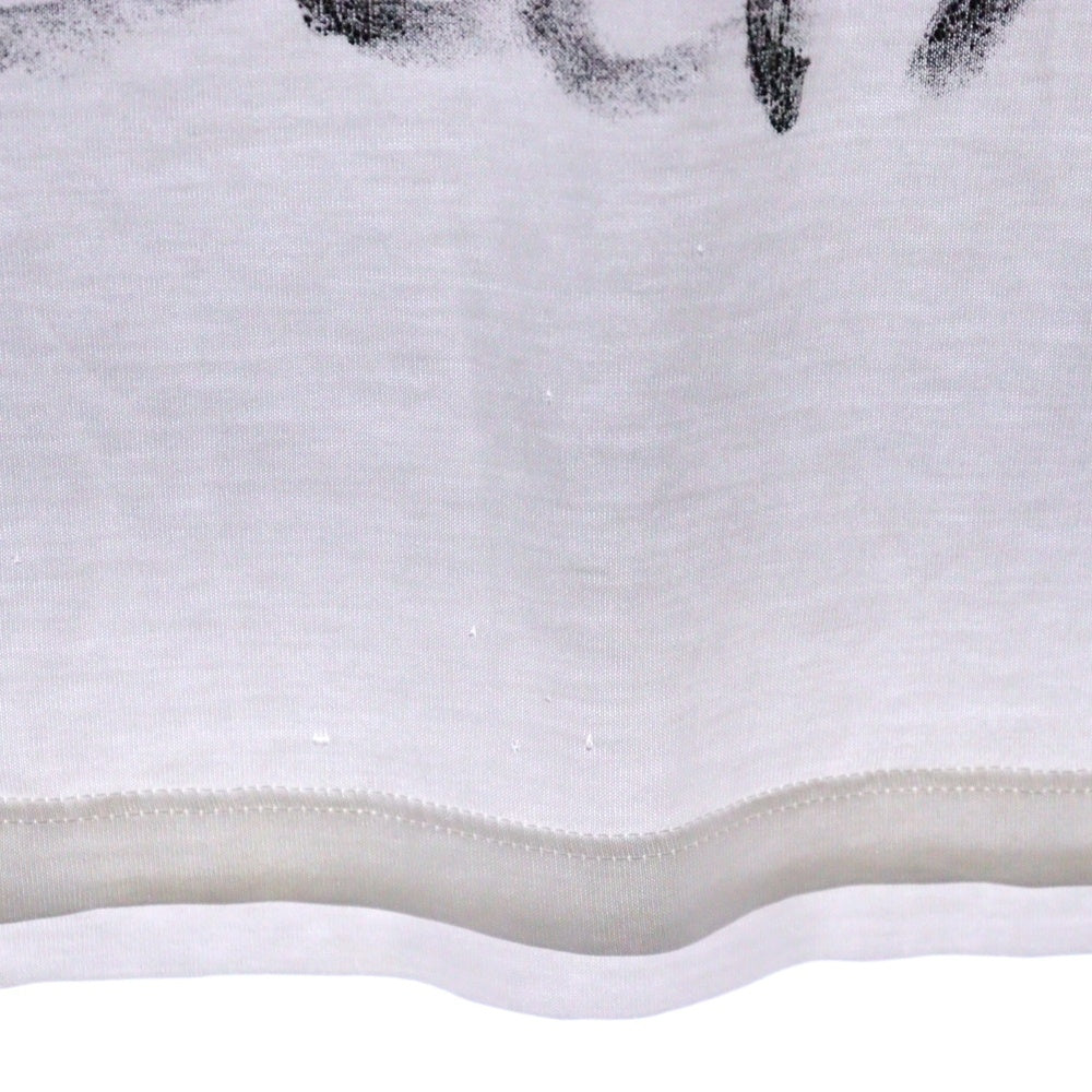 CHANEL(シャネル) 2008 CHRISTMAS クリスマス ハンドペイントデザイン 半袖Tシャツ ホワイト