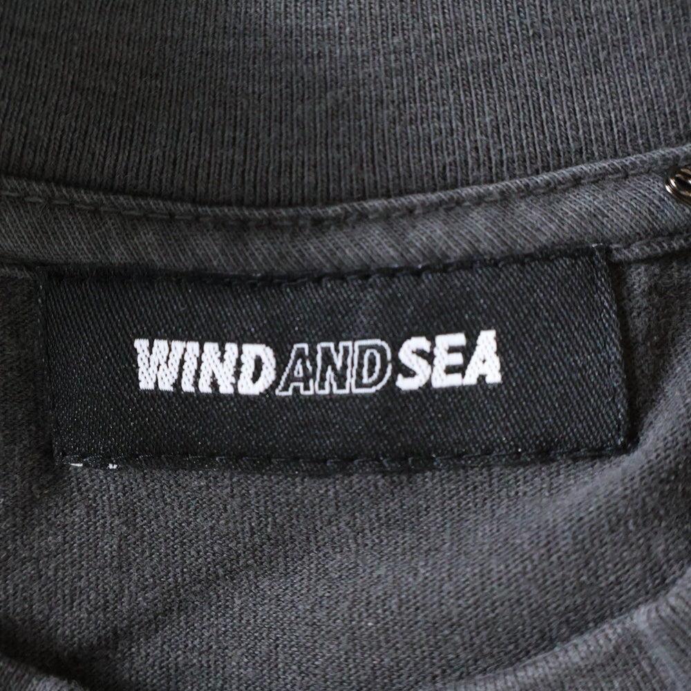 WIND AND SEA(ウィンダンシー) 25SS SIGNATURE USA SEA ヴィンテージ加工 半袖Tシャツ ブラック WDS-O-SIGU-25-Q3-CS-01