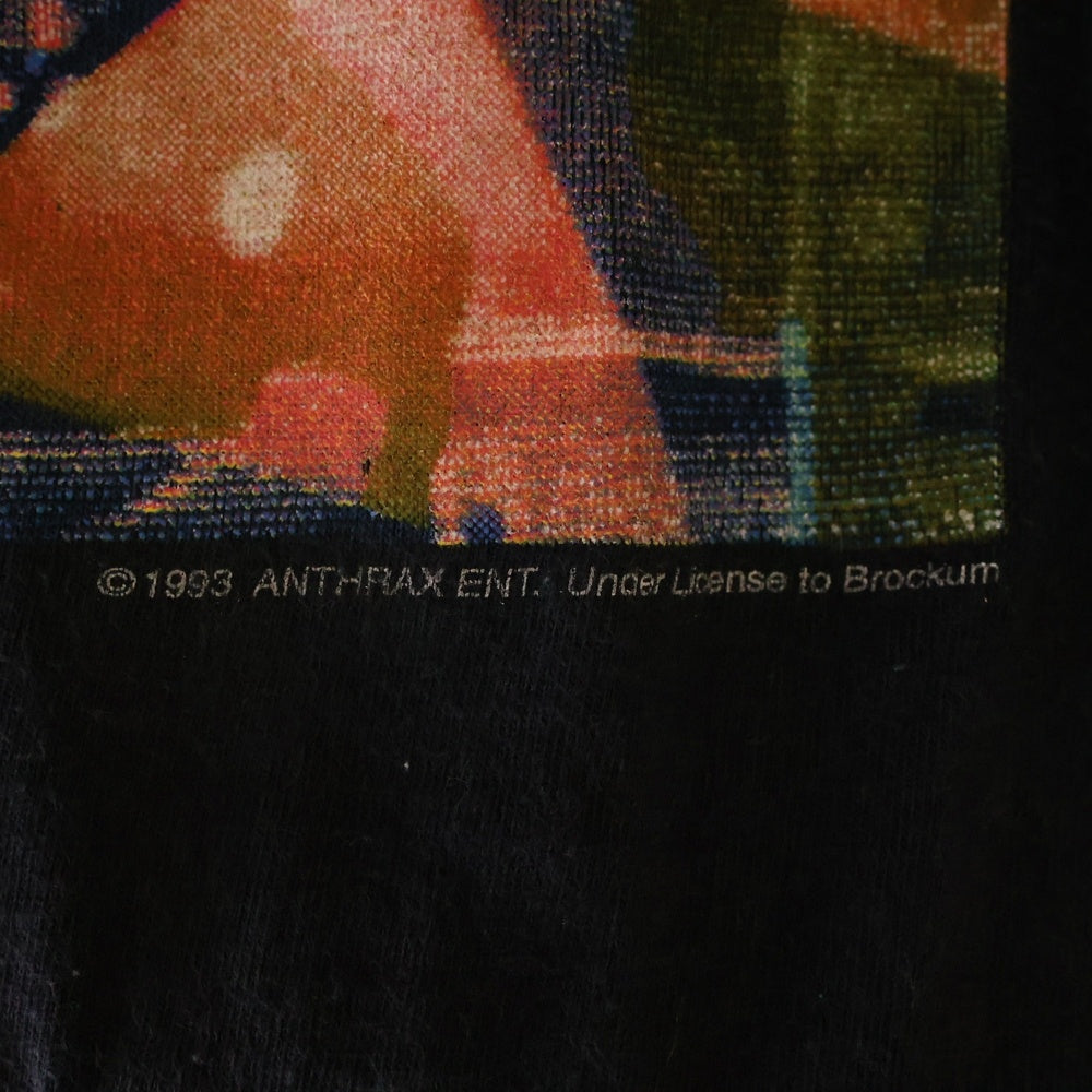 VINTAGE(ヴィンテージ) 90S Anthrax Sound of White Noise アンスラック グラフィックプリント 半袖Tシャツ ネイビー