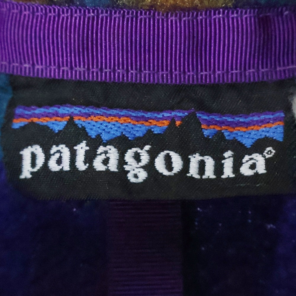 PATAGONIA(パタゴニア) 90s VINTAGE Sacajawea USA製 雪無しタグ フリース スナップT プルオーバー サカジャウィア柄 マルチカラー