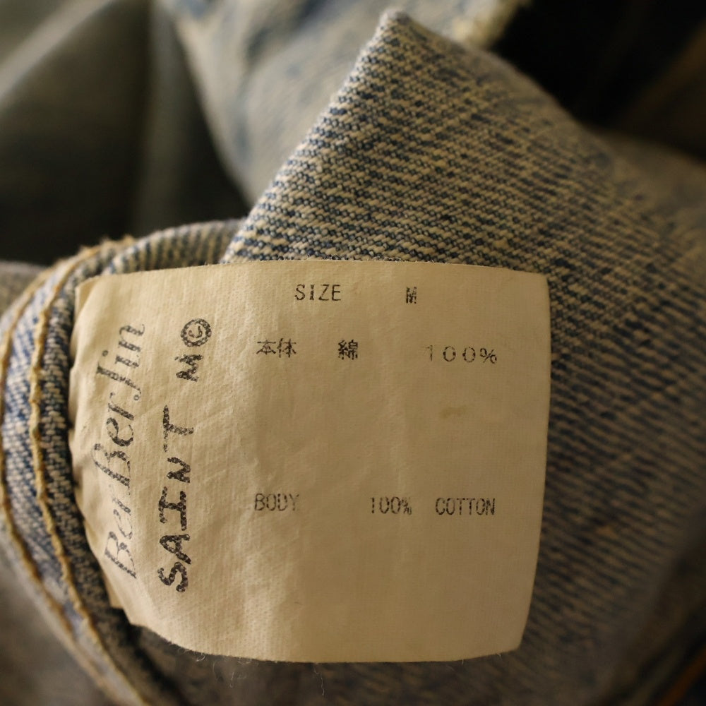 SAINT MICHAEL(セントマイケル) 23AW × BerBerJin DENIM JACKET ベルベルジン 2nd タイプ ダメージ加工 デニムジャケット インディゴ SM-A23-0000-C17