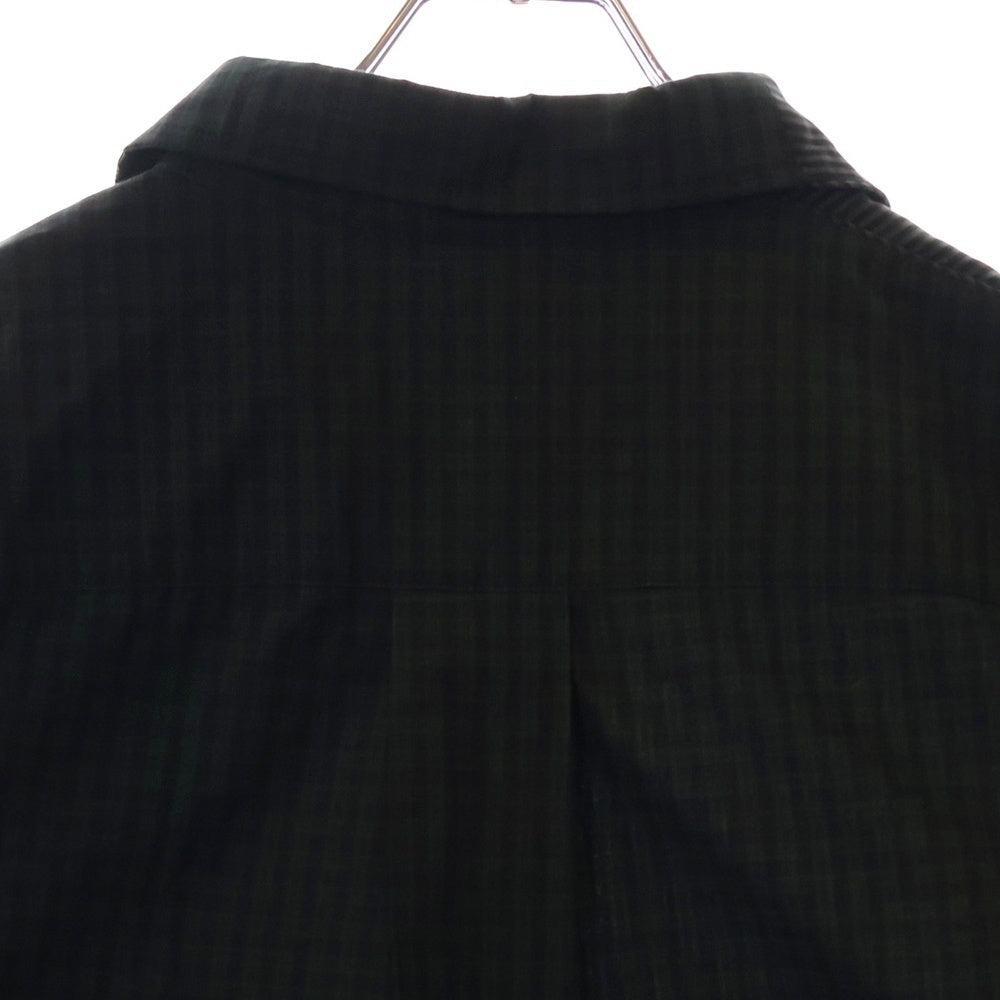 BALENCIAGA(バレンシアガ) 21SS 50/50 Pyjama Shirt アシンメトリー ドッキングデザイン パジャマシャツ グリーン 658854 TKO07