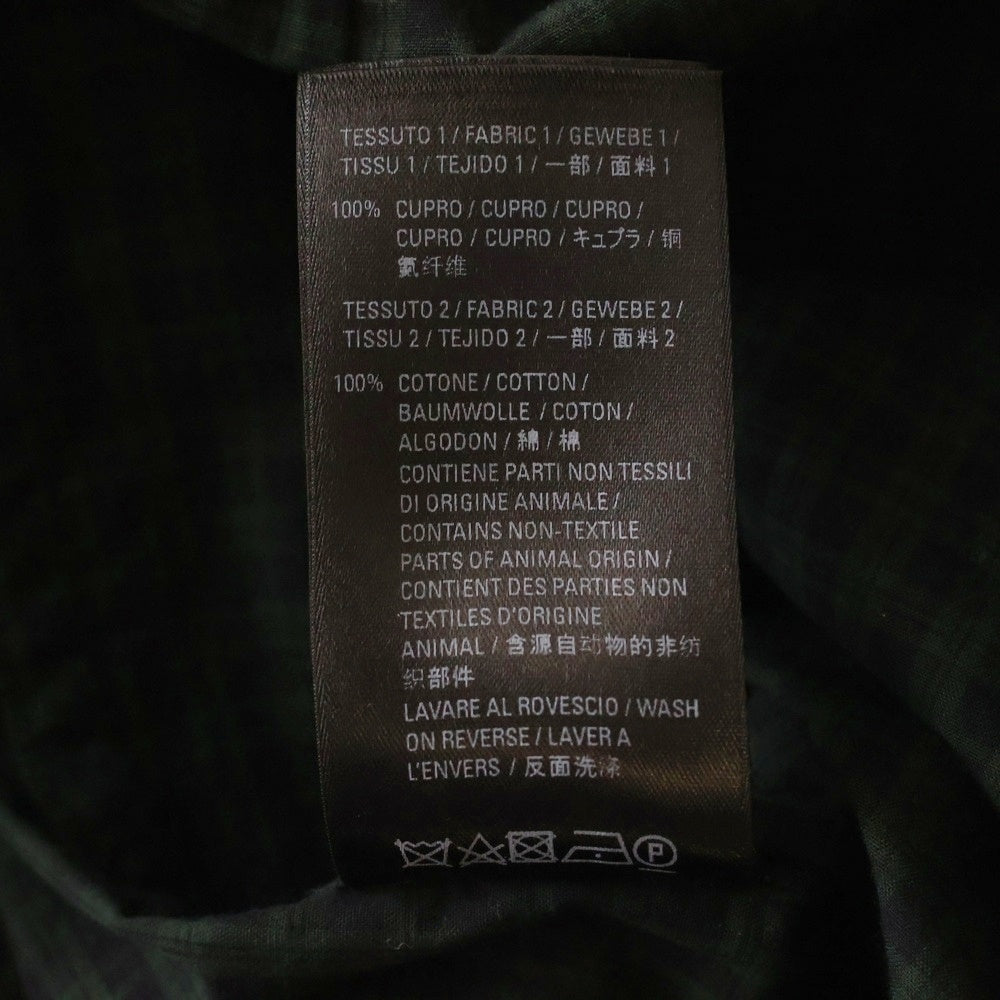 BALENCIAGA(バレンシアガ) 21SS 50/50 Pyjama Shirt アシンメトリー ドッキングデザイン パジャマシャツ グリーン 658854 TKO07