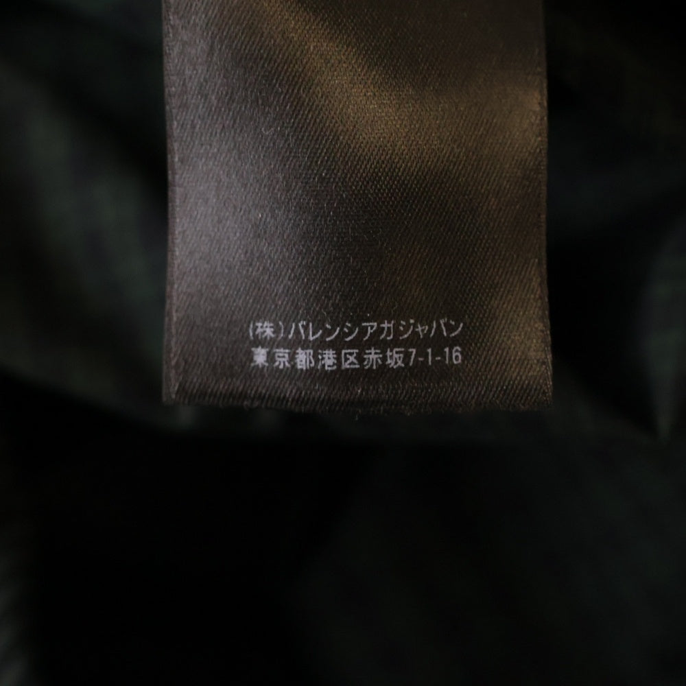 BALENCIAGA(バレンシアガ) 21SS 50/50 Pyjama Shirt アシンメトリー ドッキングデザイン パジャマシャツ グリーン 658854 TKO07