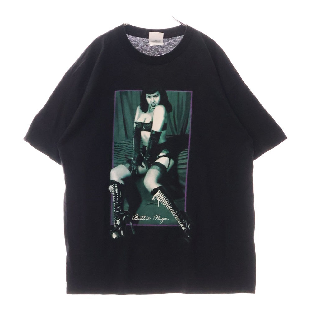 VINTAGE(ヴィンテージ) 00s BETTIE PAGE ベティペイジ 半袖プリントTシャツ ブラック