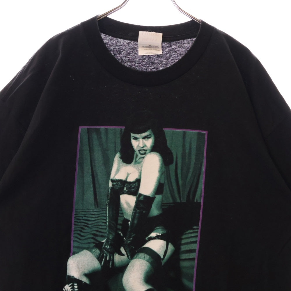 VINTAGE(ヴィンテージ) 00s BETTIE PAGE ベティペイジ 半袖プリントTシャツ ブラック