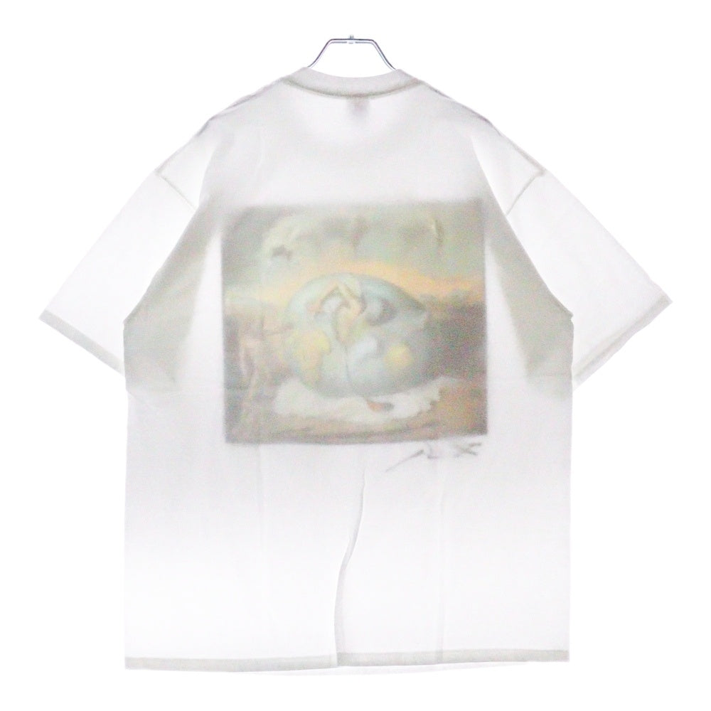 VINTAGE(ヴィンテージ) 90-00S Salvador Dali 新人類の誕生を見つめる地政学の子供 アートプリント 半袖Tシャツ ホワイト