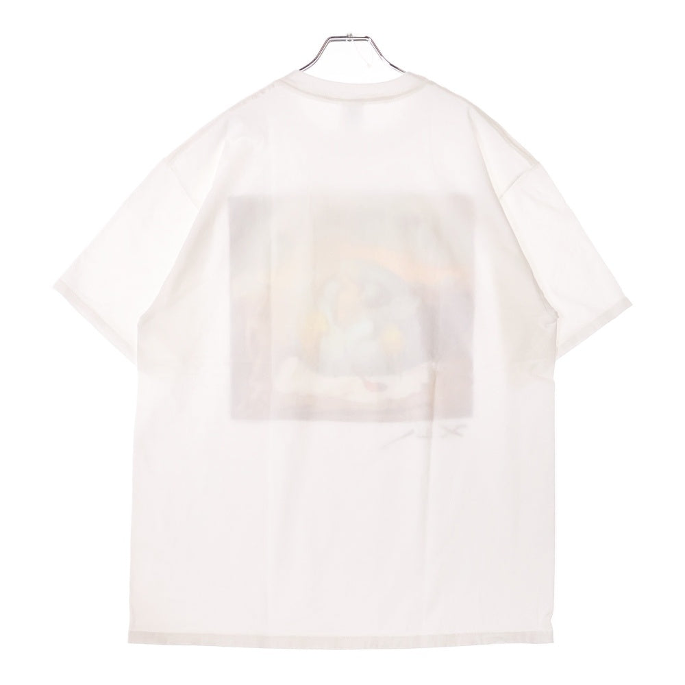 VINTAGE(ヴィンテージ) 90-00S Salvador Dali 新人類の誕生を見つめる地政学の子供 アートプリント 半袖Tシャツ ホワイト