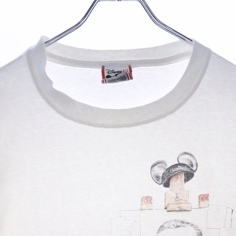 VINTAGE(ヴィンテージ) 90S DISNEY MICKEY MOUSE Norman Rockwell PARODY ミッキー プリント 半袖Tシャツ ホワイト