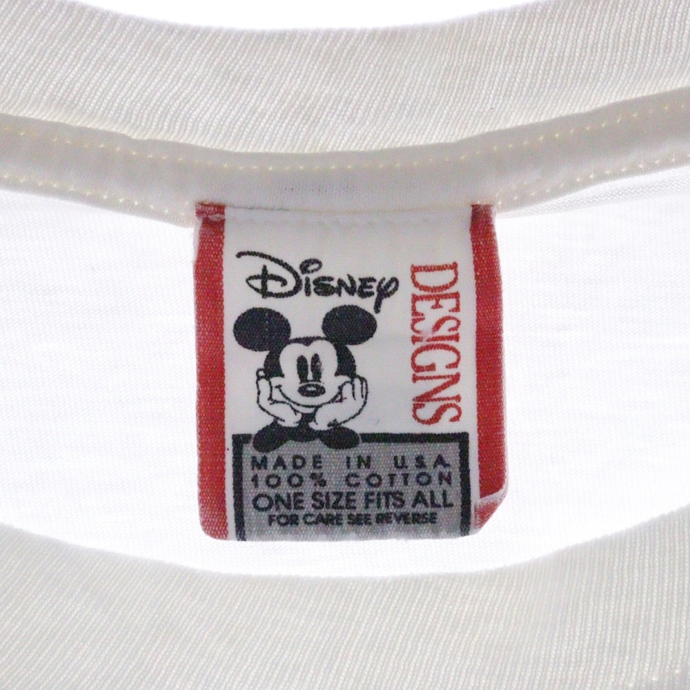 VINTAGE(ヴィンテージ) 90S DISNEY MICKEY MOUSE Norman Rockwell PARODY ミッキー プリント 半袖Tシャツ ホワイト
