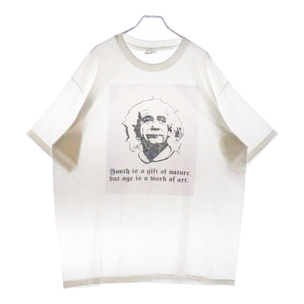VINTAGE(ヴィンテージ) 90S アルベルトアインシュタイン プリント 半袖Tシャツ ホワイト