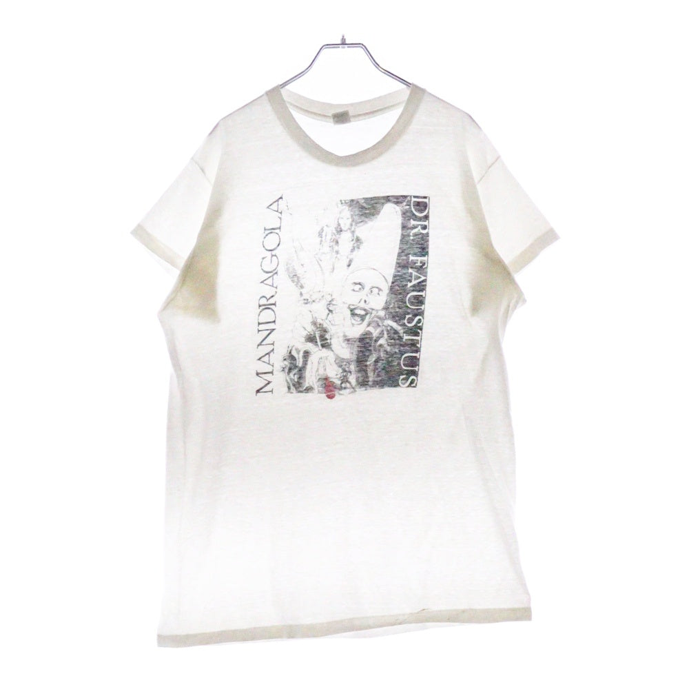 VINTAGE(ヴィンテージ) 70S DR FAUSTUS MANDRAGOLA グラフィックプリント 半袖Tシャツ ホワイト