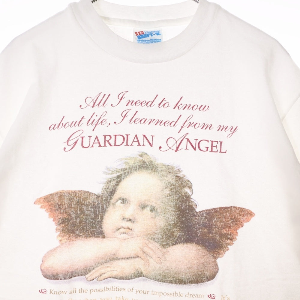 VINTAGE(ヴィンテージ) 90S GUARDIAN ANGEL 守護天使 プリント 半袖Tシャツ ホワイト