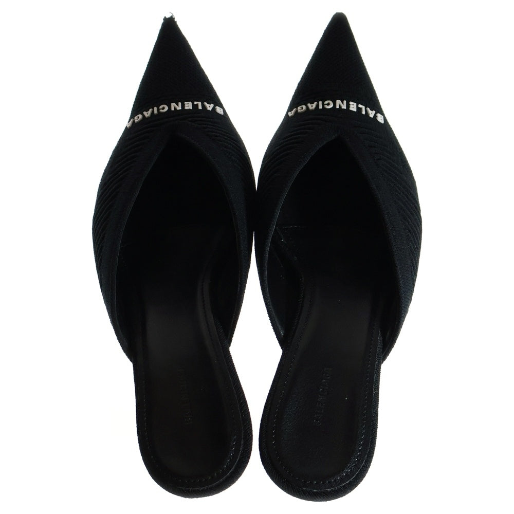 BALENCIAGA(バレンシアガ) Knife ナイフ ポインテッドトゥ ニット ミュールパンプス ブラック 671126 レディース