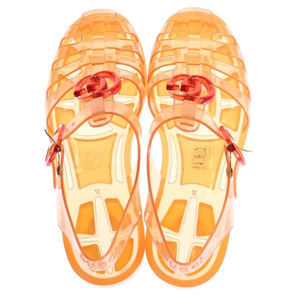GUCCI(グッチ) GGマーモント ラバー グルカサンダル オレンジ レディース
