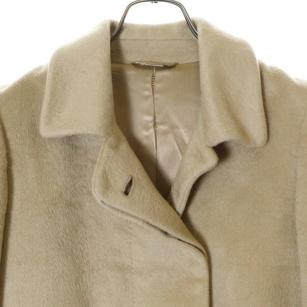 HELMUT LANG(ヘルムートラング) 00S Archive 本人期 シャギー 比翼デザイン チェスターロングコート ベージュ
