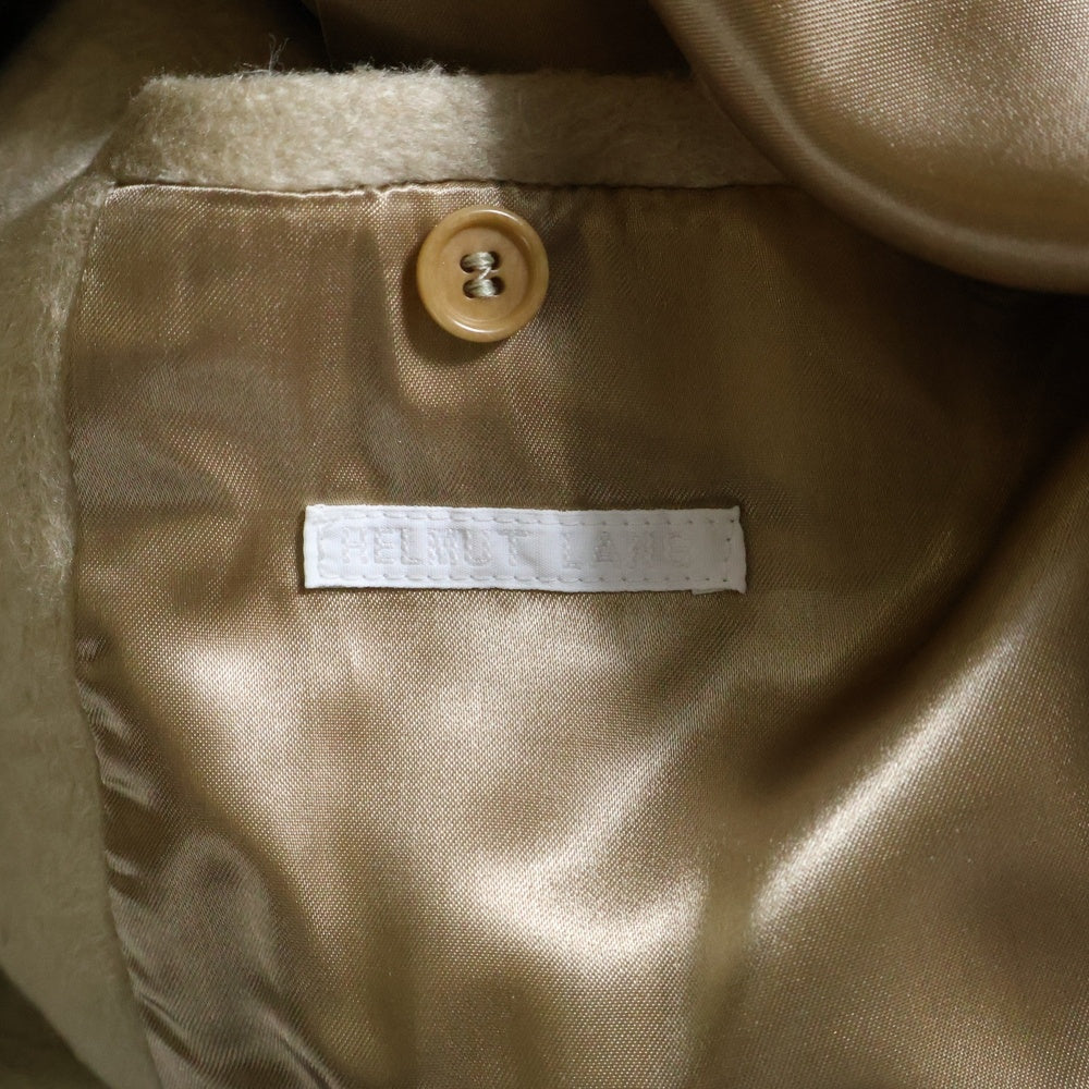 HELMUT LANG(ヘルムートラング) 00S Archive 本人期 シャギー 比翼デザイン チェスターロングコート ベージュ